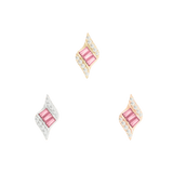 Intrigue – Pink Tourmaline – 14K Gold Threadless End - piercing - zone.com