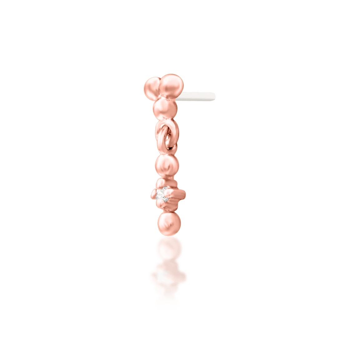 Jett – CZ Accent Bar – 14K Gold Threadless End - piercing - zone.com
