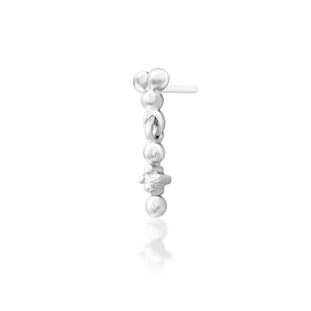 Jett – CZ Accent Bar – 14K Gold Threadless End - piercing - zone.com