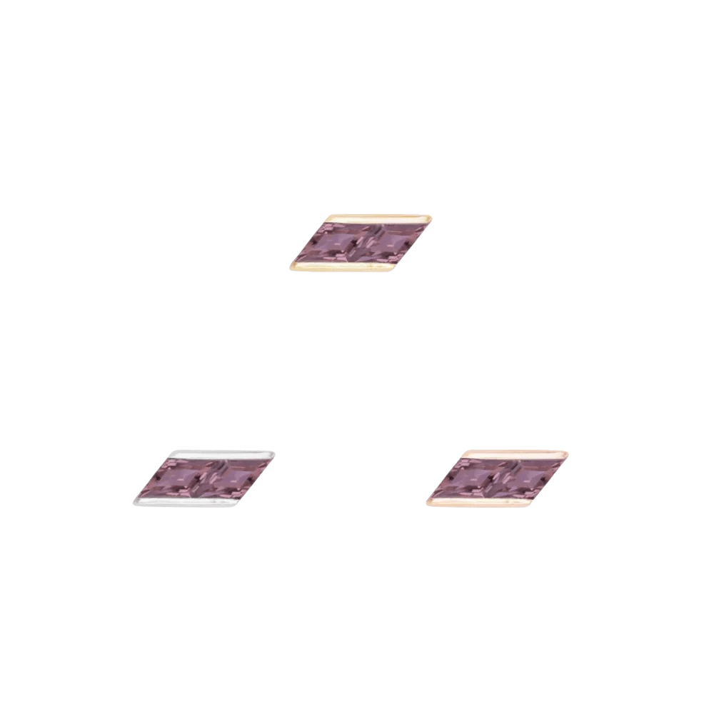 Joia – Amethyst – 14K Gold Threadless End - piercing - zone.com