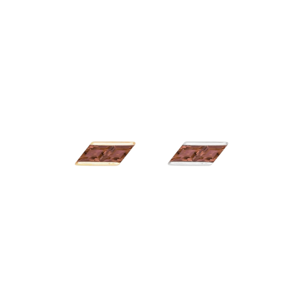 Joia – Garnet – 14K Gold Threadless End - piercing - zone.com
