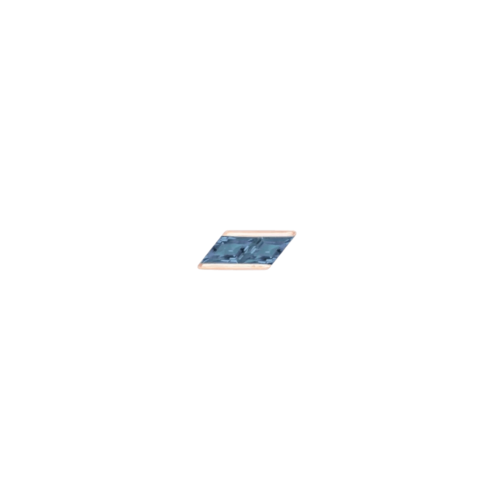 Joia – London Blue Topaz – 14K Gold Threadless End - piercing - zone.com