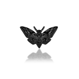 Scene 14K Rhodium Black Gold Threadless End – Death’s-Head Moth Front View
