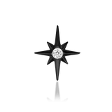 Scene Stella 14K Black Gold Star Threadless End – 3 Sizes Front View