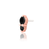 Styled piercing with Aman – worn in lobe or flat for sleek impact