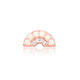 Side profile of Archly jewelry in rose gold – curved structure and gems