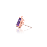 BAT WITH AMETHYST CZ 14K GOLD - THREADLESS END piercing-zone.com