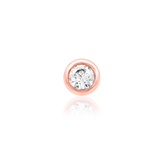 Bezel CZ – Classic Smooth Setting – 14K Gold Threadless End