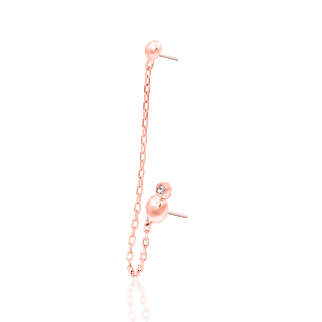 Detail Shot of Bezel CZ and Chain Connection
