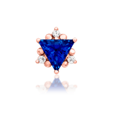 Side profile of Enlee in rose gold – gemstone geometry and balanced design