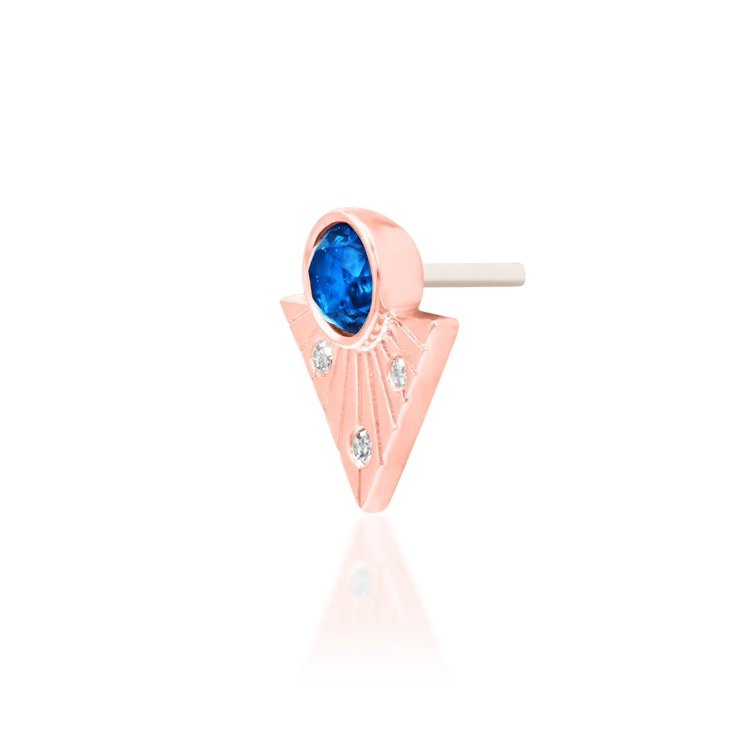 Blue Topaz Gemstone in Haydn End – Shimmering Studio Light