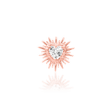 Macro Detail of Heart-Shaped CZ in Heartbreak Design