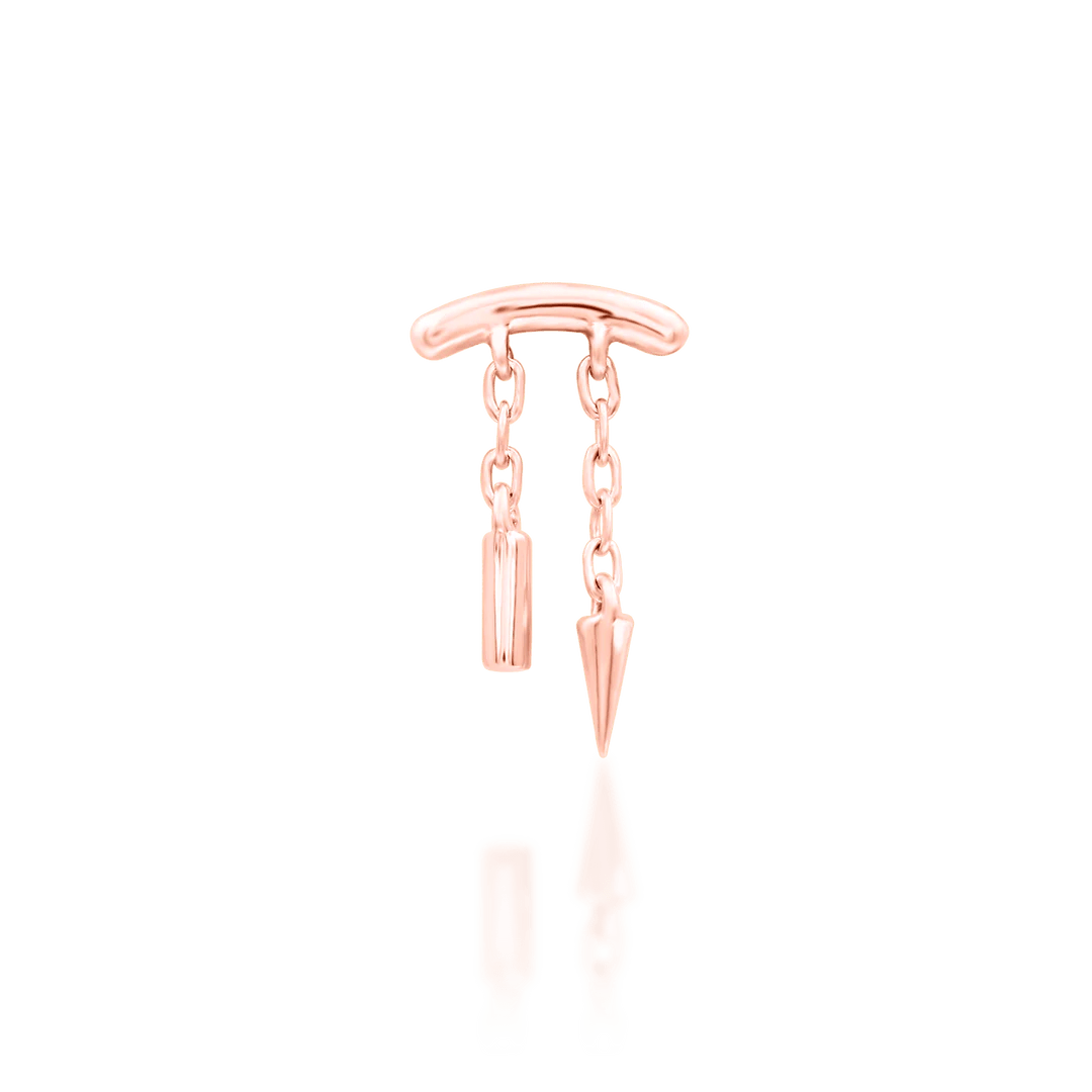 Kian End Styled in Flat Piercing with Coordinated Stack