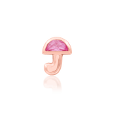 Side profile of Kinoko in rose gold – polished shape and curved structure