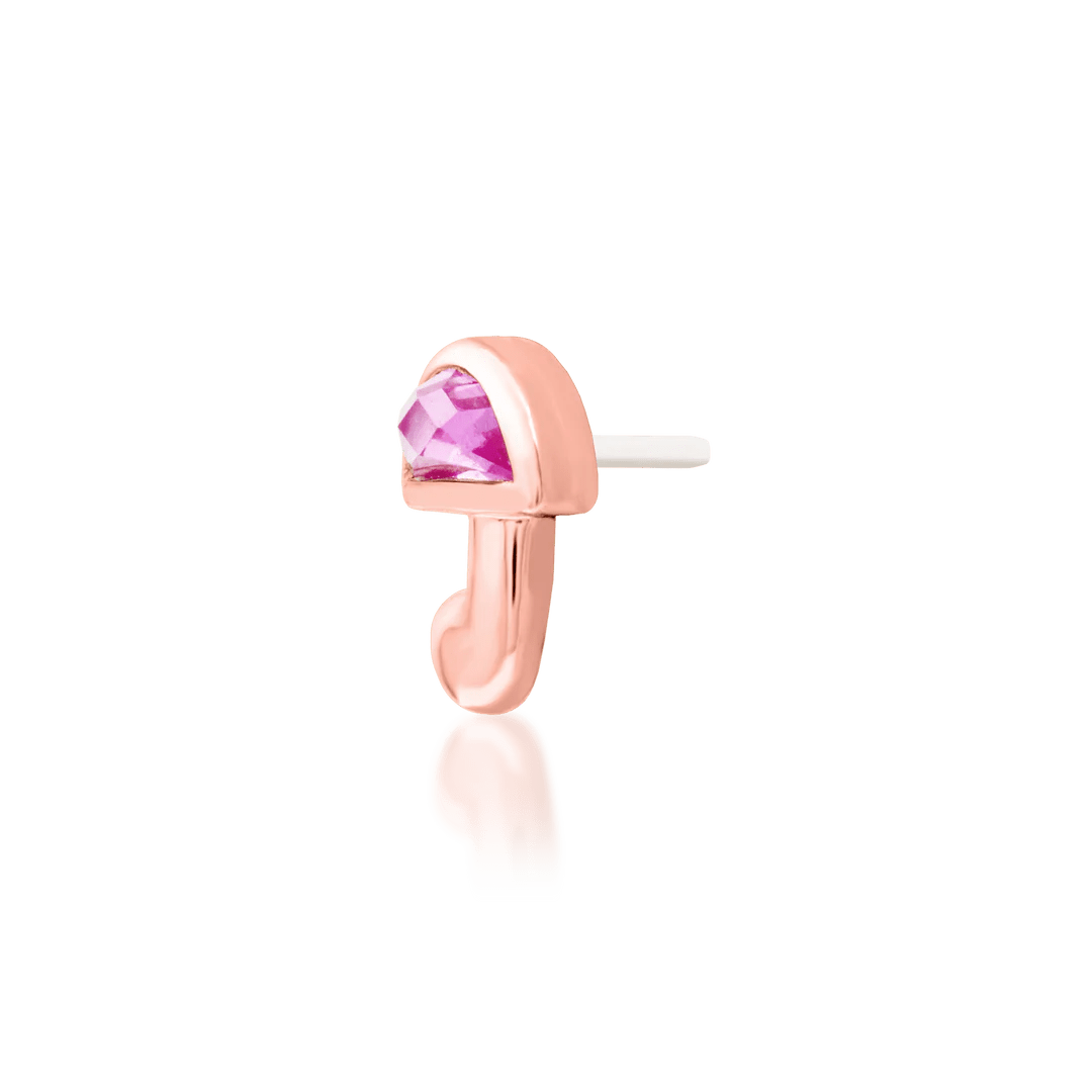 Styled ear photo with Kinoko – playful accent in flat or helix piercing