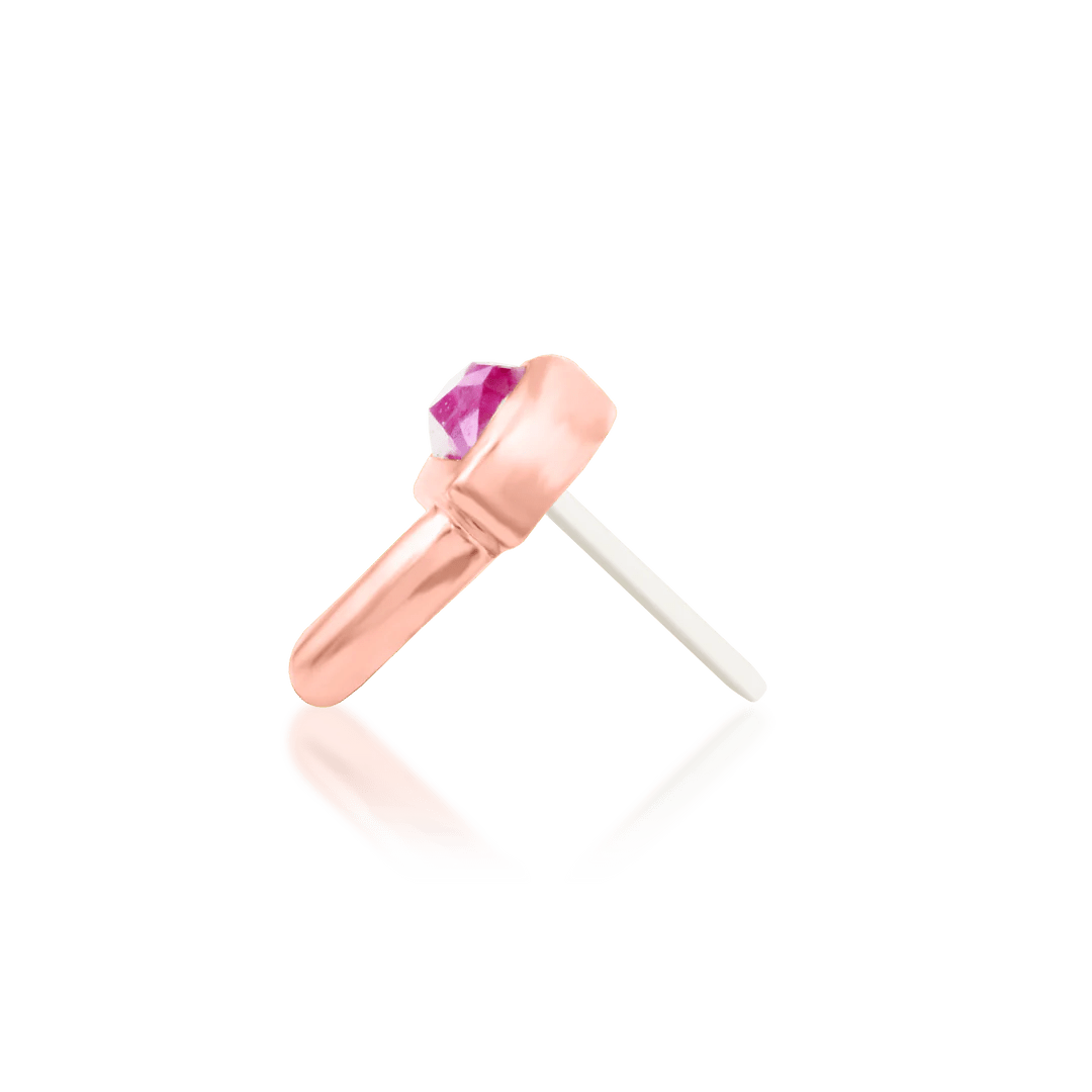 Kinoko End in Helix Piercing – Side Close-Up