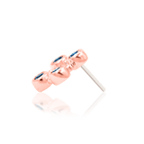 Lana Threadless End in Rose Gold – Elegant Blue Topaz Symmetry
