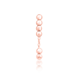 Side profile of Lennon in rose gold – sleek chain with gold bead accents