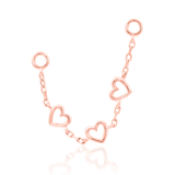 Side Angle Showing Length and Flow of Lots of Love Chain