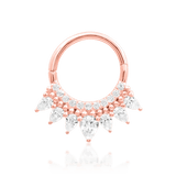 Cubic Zirconia-studded piercing charm in gold