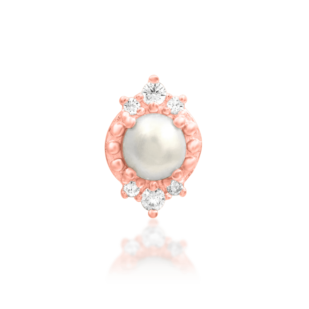 Junipurr Margaret end with classic pearl center and sparkle