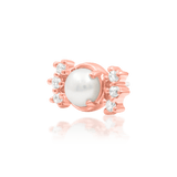 Threadless end with pearl and sparkles for curated ears