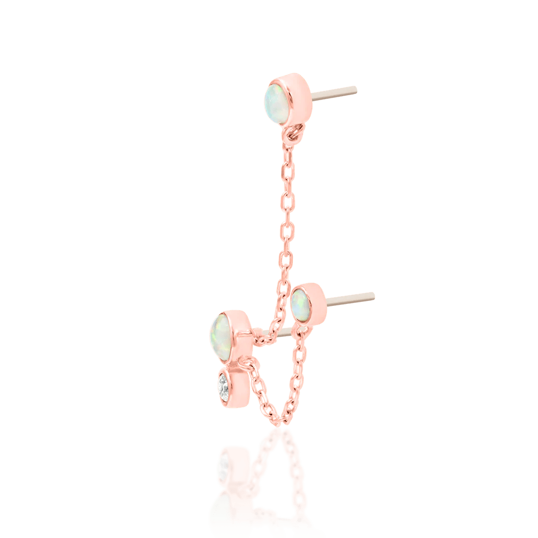 Side View of Mei Chains Showing Chain Length and Drop Effect