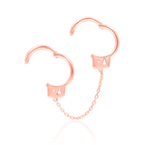 Close-Up of 8mm Clicker Rings and 25mm Gold Chain Connection