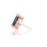 Close-Up of Nellie Jewelry in Flat Piercing – Model Shot