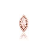 Side profile of Novie in rose gold – modern and refined oval silhouette