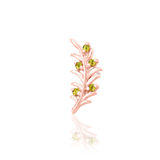 Olive Branch – Peridot CZ Curve – 14K Gold Threadless End