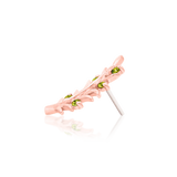 Olive Branch – Peridot CZ Curve – 14K Gold Threadless End