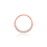 Side View Showing Seamless Gemstone Wrap and Clicker Hinge