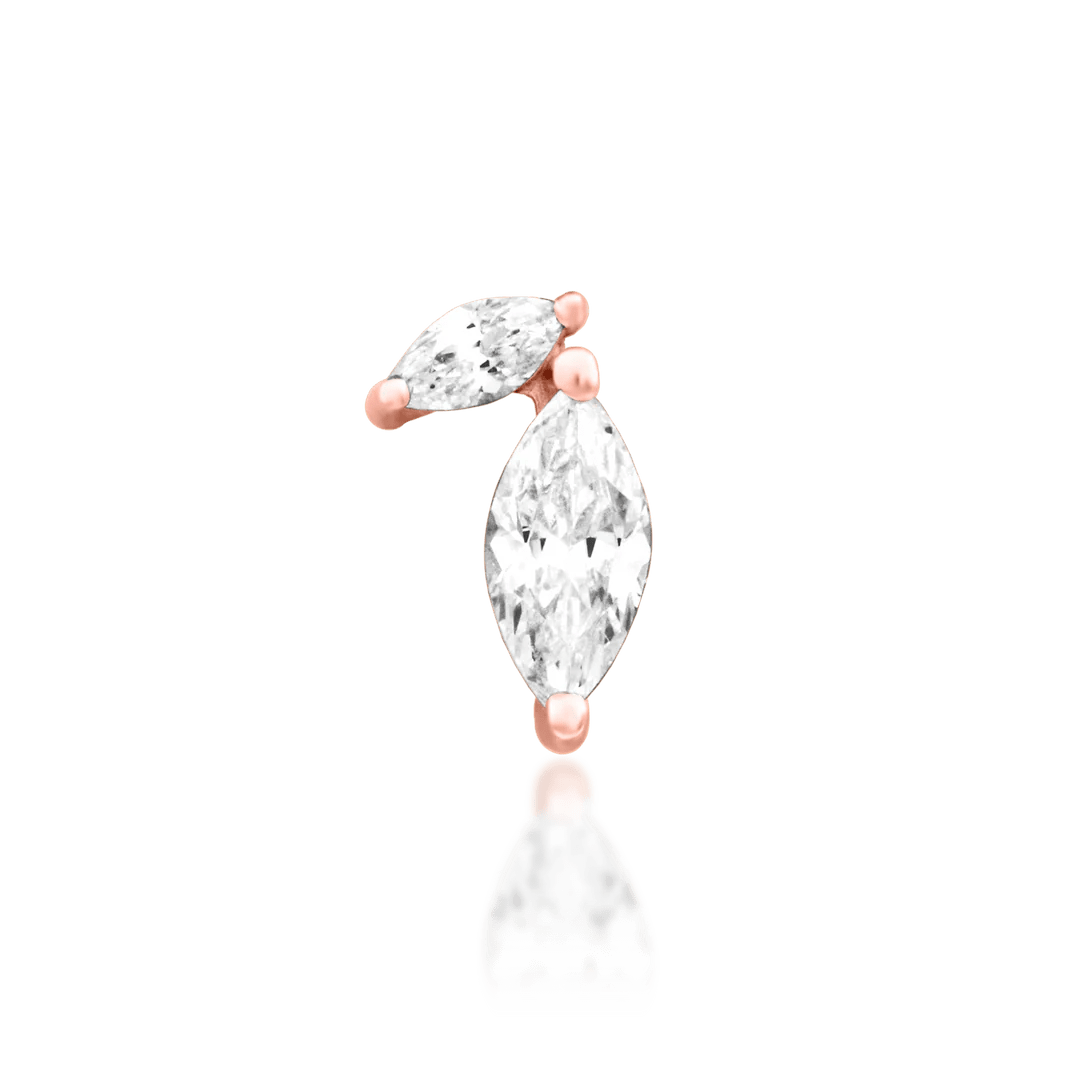 Side profile of Orla in rose gold – tapered and delicate gold finish