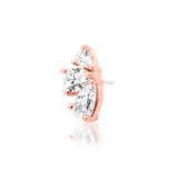 Padma End in 14K Rose Gold – Lotus-Inspired Silhouette Close-Up