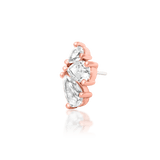 Model Wearing Padma End in Flat Piercing – Minimalist Stack