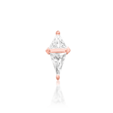 Side profile of Point Taken in rose gold – sleek angular form