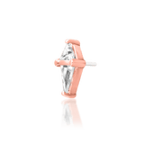 Styled ear with Point Taken – bold flat piercing accent