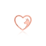 Side Angle Showing Contour and Shape of Puppy Love Ring