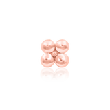 Quad-Bead – Minimalist Gold Cluster – 14K Gold Threadless End
