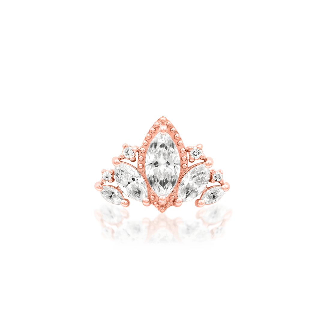 QUEEN NAVEEN-14K GOLD piercing-zone.com