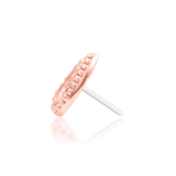 Model wearing Remi Teardrop End in Flat Piercing