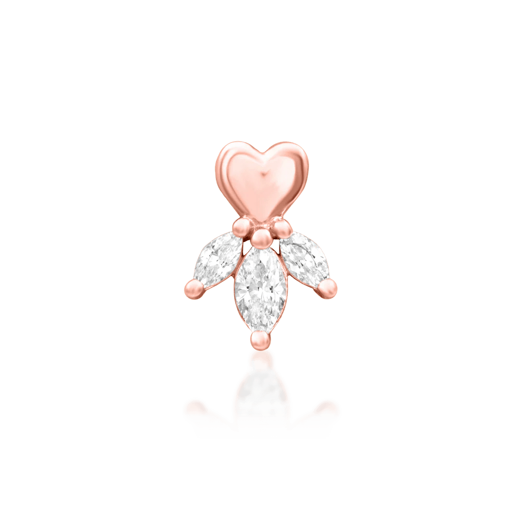 op-down image of Revive in rose gold – balanced love-inspired shape