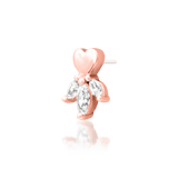 Styled photo of Revive worn in flat piercing – romantic CZ detail