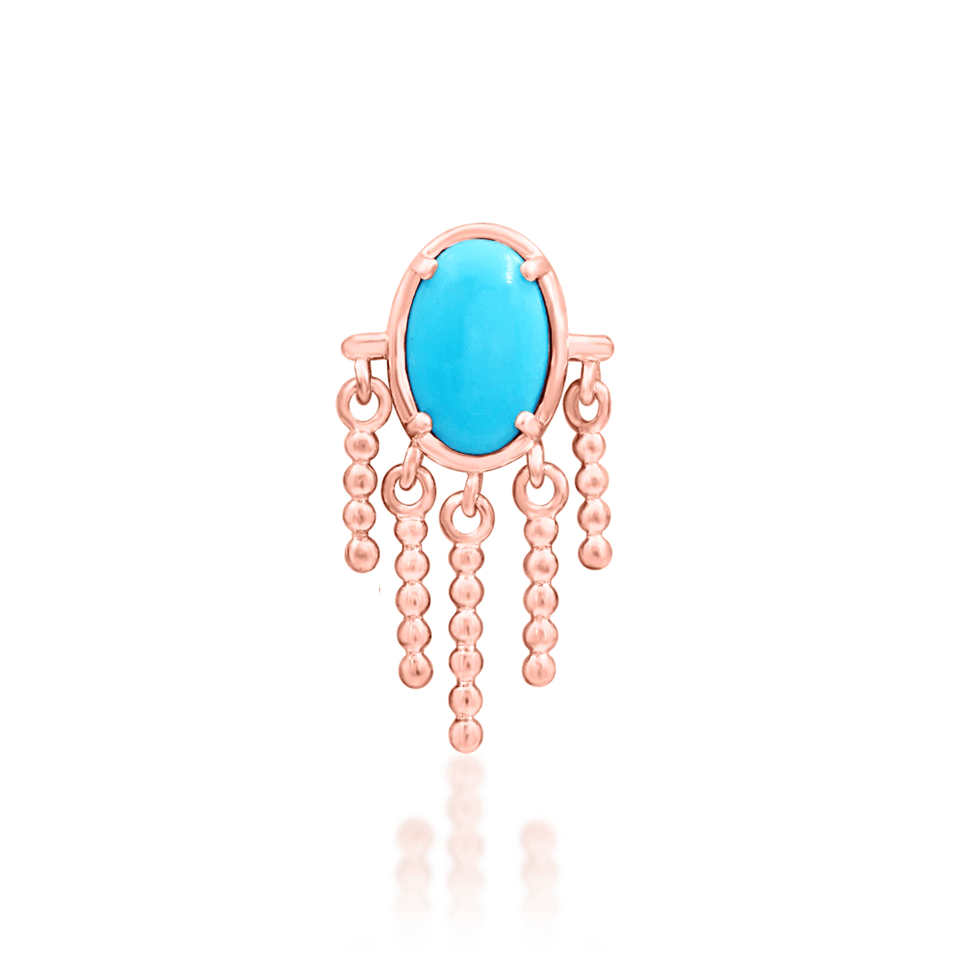 Model Wearing Sienna in Conch Piercing – Statement Styling