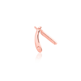 STRAIGHT RAZOR 14K GOLD  - THREADLESS END piercing-zone.com