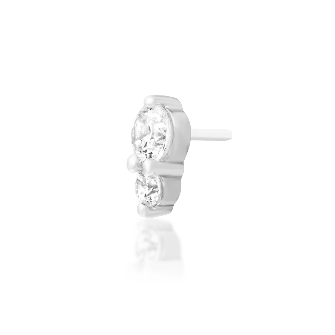 Aman Shown with Threadless Post Detached – Back and Front View