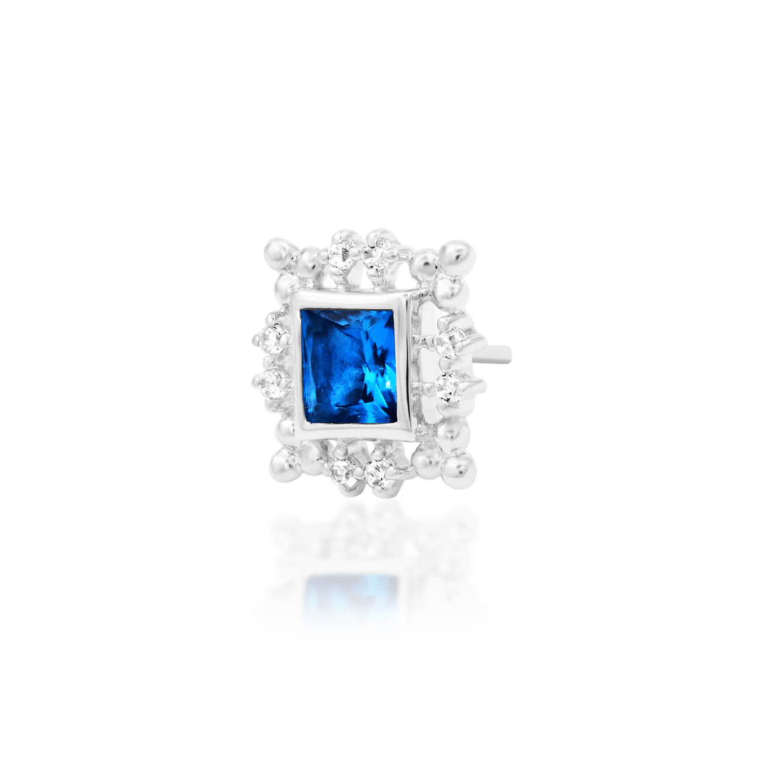 Amaris Threadless End Displayed in Rose Gold Variant – Jewelry Layout