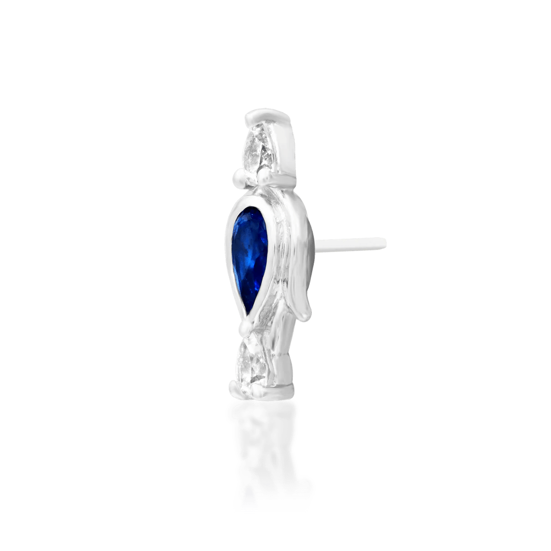 Back View of Augusta Showing Threadless Pin and Polished Finish