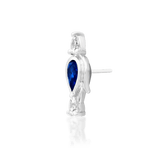 Back View of Augusta Showing Threadless Pin and Polished Finish